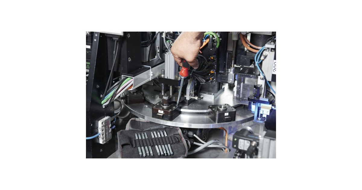 Wiha Schraubendreher mit Wechselklingen-Set SYSTEM 6(schwarz/rot, 12-teilig, mit Rolltasche)