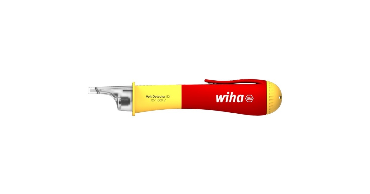 Wiha Spannungsprüfer Volt Detector EX, einpolig 12-1.000 V AC, Ortungsgerät(rot/gelb, berührungslos, EX-geschützt)
