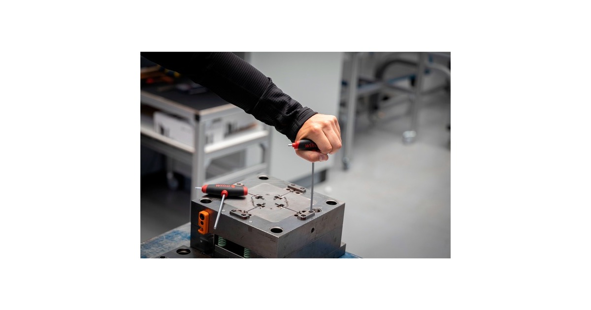 Wiha Stiftschlüssel-Set 334DSK6-01, mit Quergriff ComfortGrip, Schraubendreher(schwarz/rot, 6-teilig, mit Seitenabtrieb)