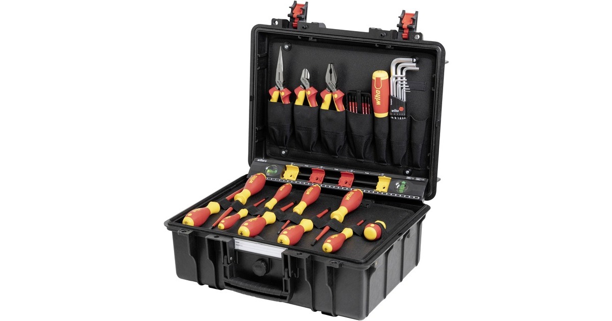 Wiha Werkzeug-Set Basic L electric(rot/gelb, 39-teilig, mit Koffer) Wiha Werkzeug-Set Basic L electric(rot/gelb, 39-teilig, mit Koffer)