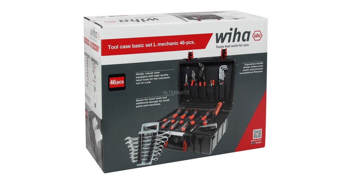 Wiha Werkzeug-Set Basic L mechanic(schwarz/rot, 46-teilig, mit Koffer) Wiha Werkzeug-Set Basic L mechanic(schwarz/rot, 46-teilig, mit Koffer)