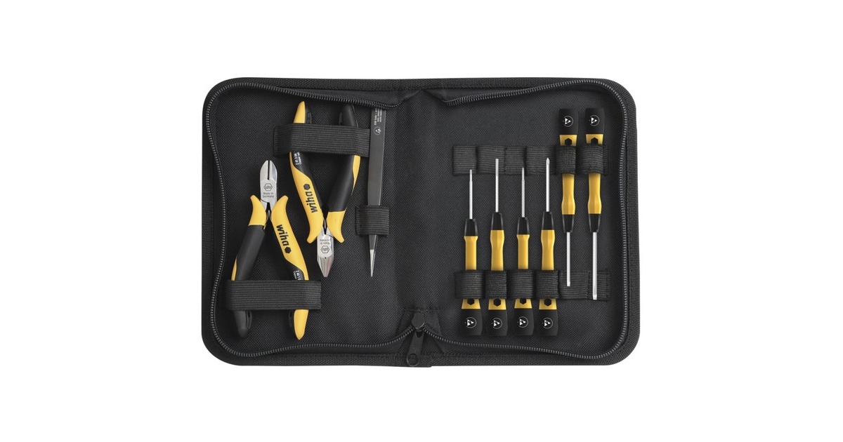 Wiha Werkzeug-Set ESD(rot/gelb, 10-teilig, mit Tasche) Wiha Werkzeug-Set ESD(rot/gelb, 10-teilig, mit Tasche)