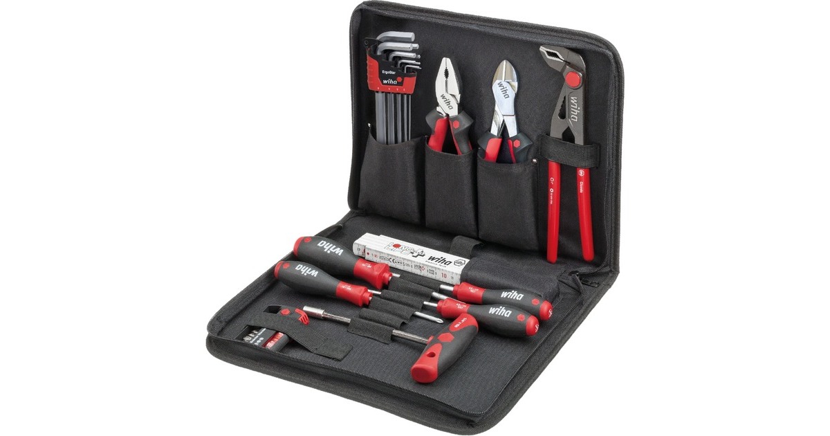 Wiha Werkzeug-Set Mechaniker(schwarz/rot, 32-teilig, mit Tasche) Wiha Werkzeug-Set Mechaniker(schwarz/rot, 32-teilig, mit Tasche)