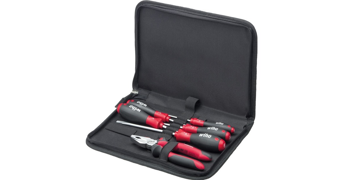 Wiha Werkzeug-Set Mechaniker(schwarz/rot, 7-teilig, mit Tasche) Wiha Werkzeug-Set Mechaniker(schwarz/rot, 7-teilig, mit Tasche)