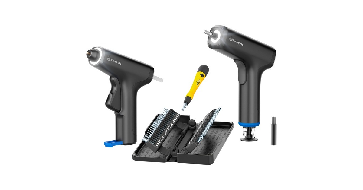 Wiha zai Hause 3in1 Heimwerker-Set, Akkuschrauber + Heißklebepistole(schwarz, inkl. 42-teiliges Micro-Bit-Set) Wiha zai Hause 3in1 Heimwerker-Set, Akkuschrauber + Heißklebepistole(schwarz, inkl. 42-teiliges Micro-Bit-Set)