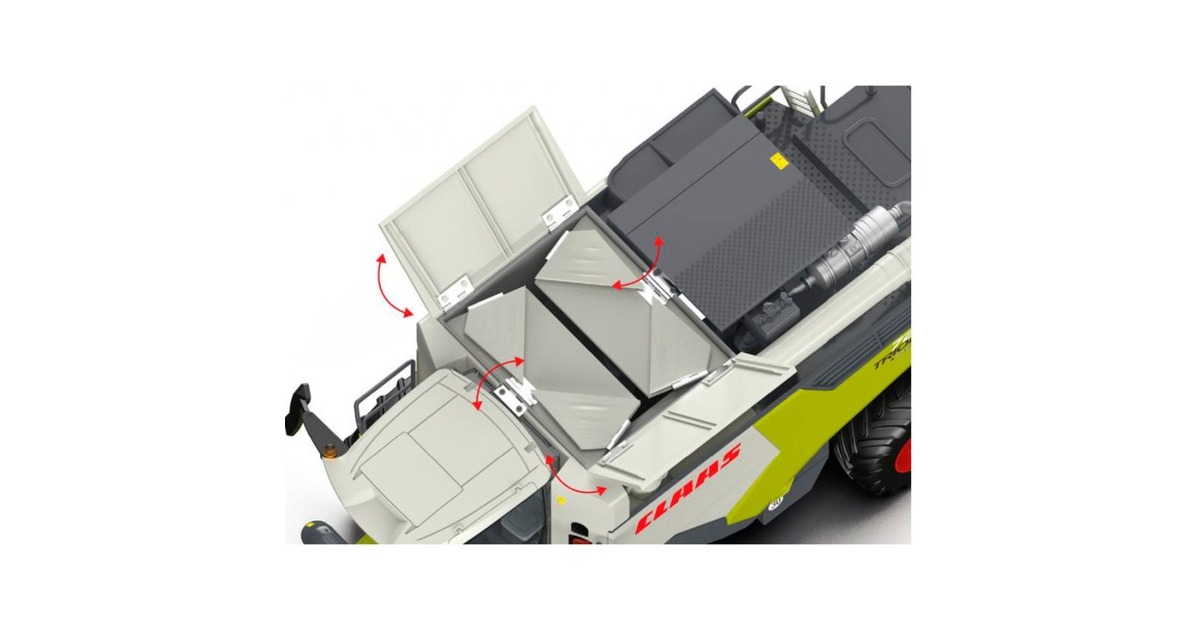 Wiking Claas Trion 720 Montana Convio 1080 und Transportwagen, Modellfahrzeug