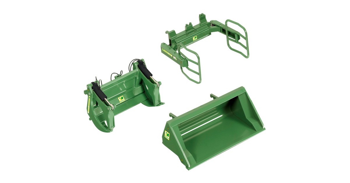 Wiking Frontlader Werkzeuge Set A Bressel und Lade, Modellfahrzeug
