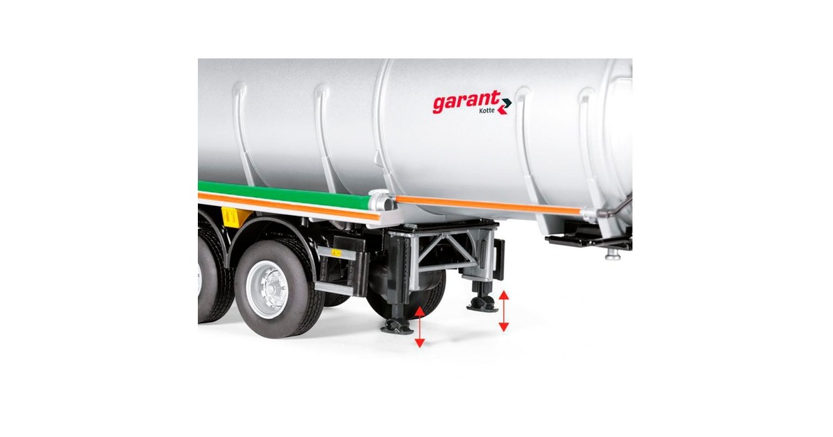 Wiking Kotte Tanksattelauflieger garant TSA 30.000, Modellfahrzeug(weiß)