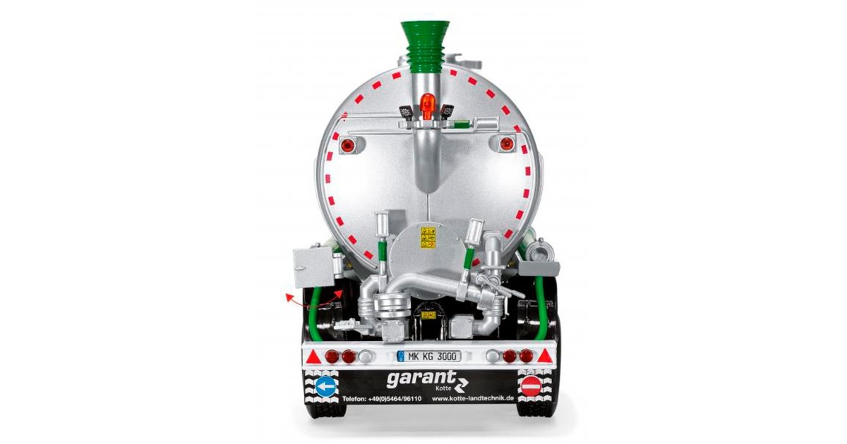 Wiking Kotte Tanksattelauflieger garant TSA 30.000, Modellfahrzeug(weiß)