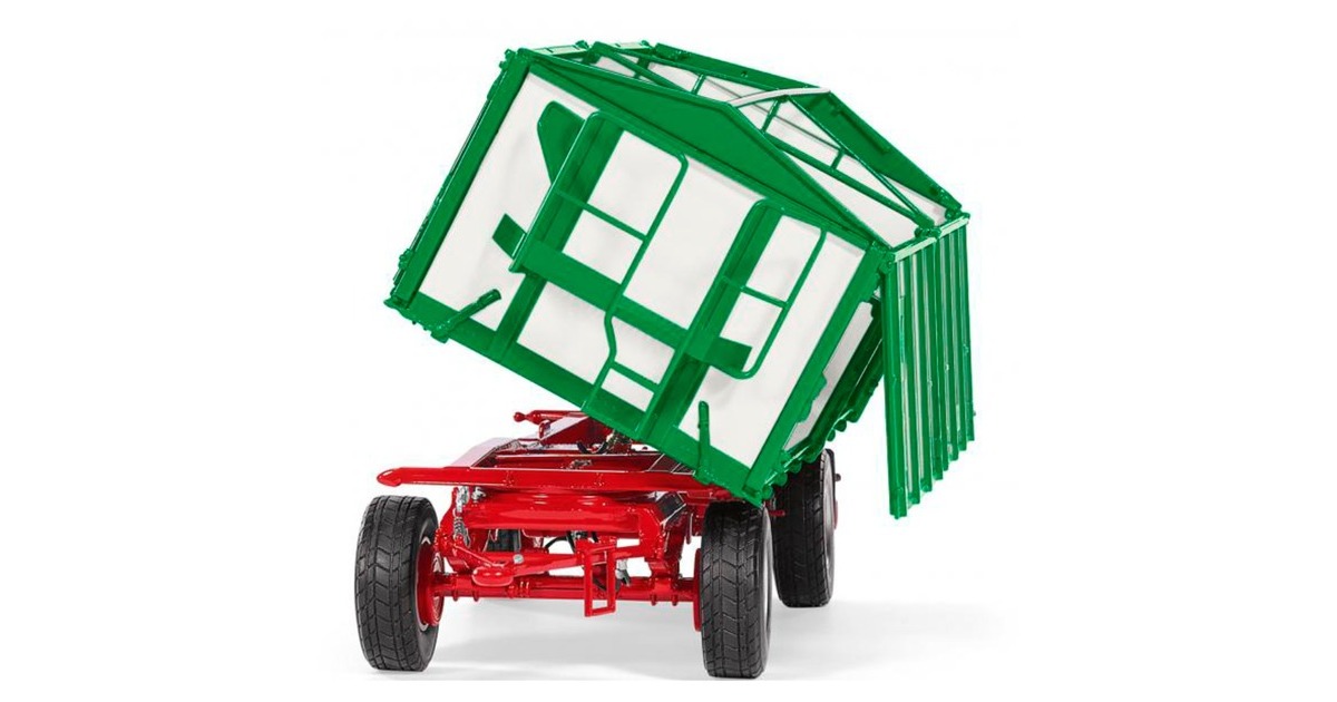 Wiking Kröger Zweiachs-Dreiseiten-Kippanhänger HKD 302, Modellfahrzeug(weiß)