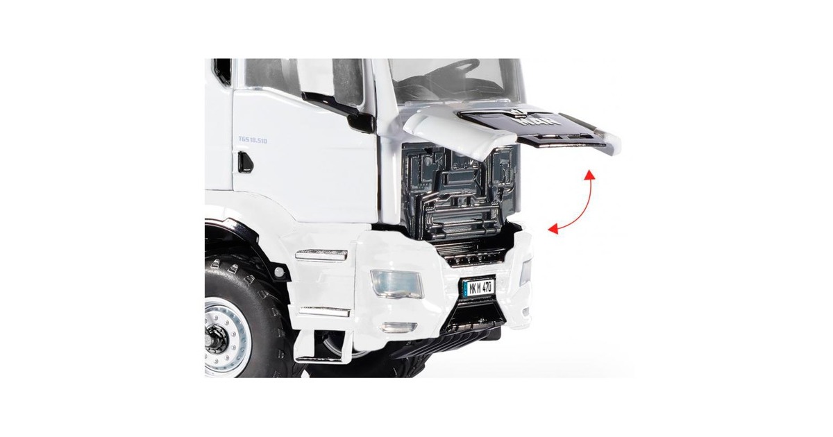 Wiking MAN TGS 18.510 4x4 BL 2-Achs-Zugmaschine, Modellfahrzeug(weiß)