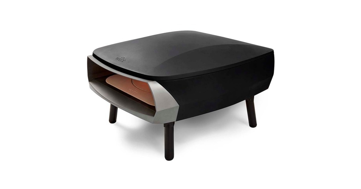 Witt Pizzaofen ETNA Rotante(schwarz (matt), für Pizzen bis ca. Ø 40cm, rotierender Pizzastein)