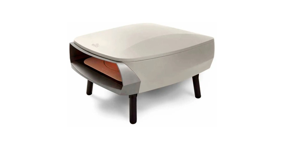 Witt Pizzaofen ETNA Rotante(hellgrau, für Pizzen bis ca. Ø 40cm, rotierender Pizzastein)