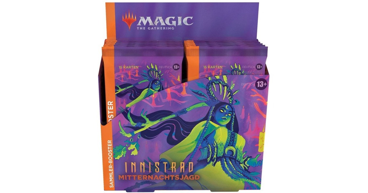 Wizards of the Coast Magic: The Gathering - Innistrad: Mitternachtsjagd Sammler-Booster Display deutsch, Sammelkarten