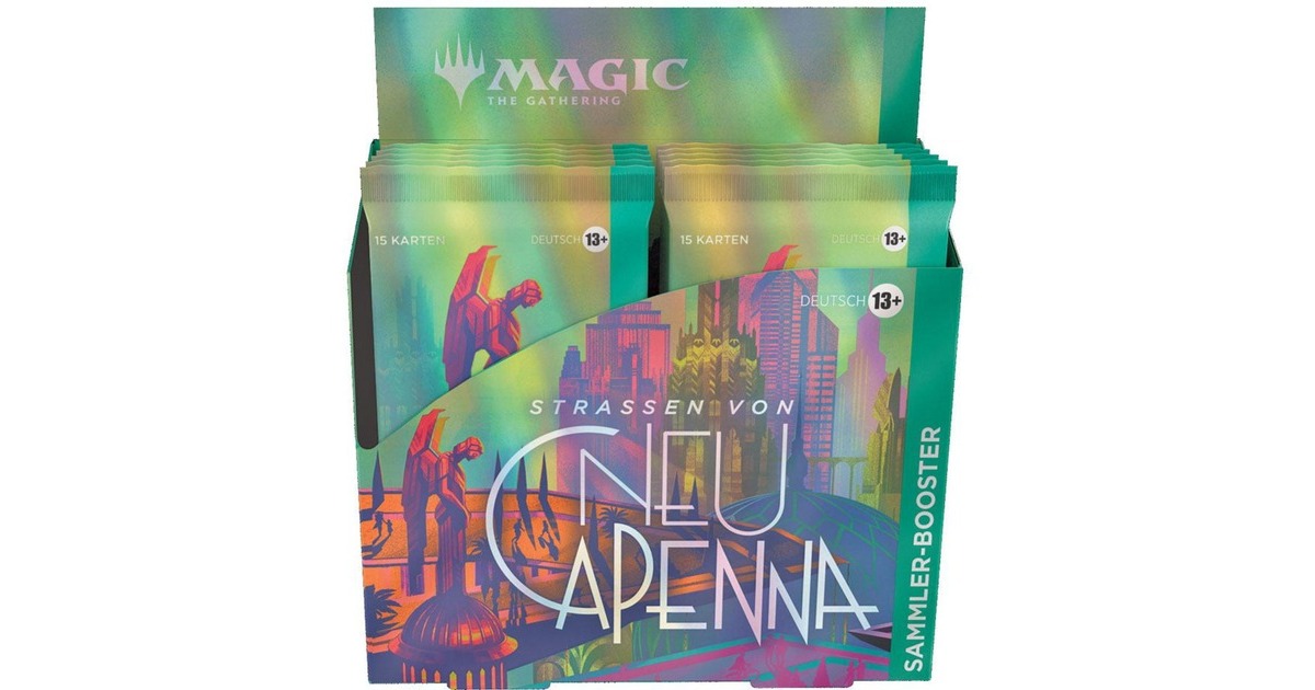 Wizards of the Coast Magic: The Gathering - Straßen von Neu-Capenna Sammler Booster Display deutsch, Sammelkarten
