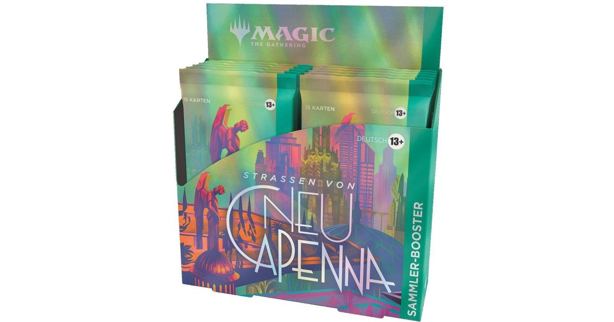Wizards of the Coast Magic: The Gathering - Straßen von Neu-Capenna Sammler Booster Display deutsch, Sammelkarten