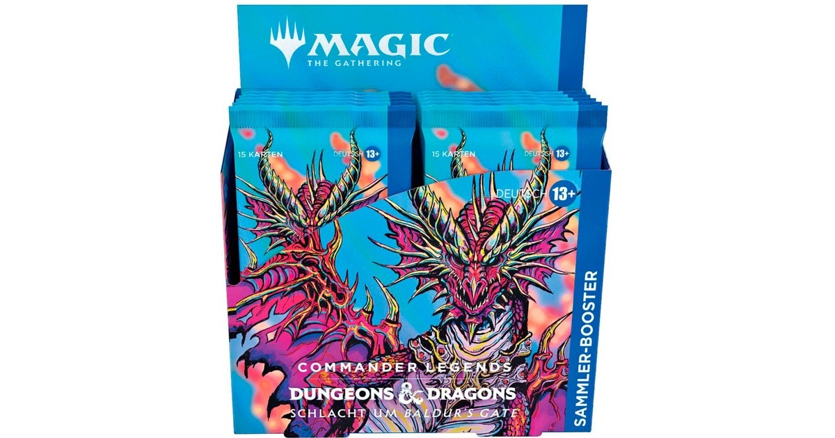 Wizards of the Coast Magic: The Gathering- Commander Legends: Schlacht um Baldur's Gate Sammler Booster Display deutsch, Sammelkarten