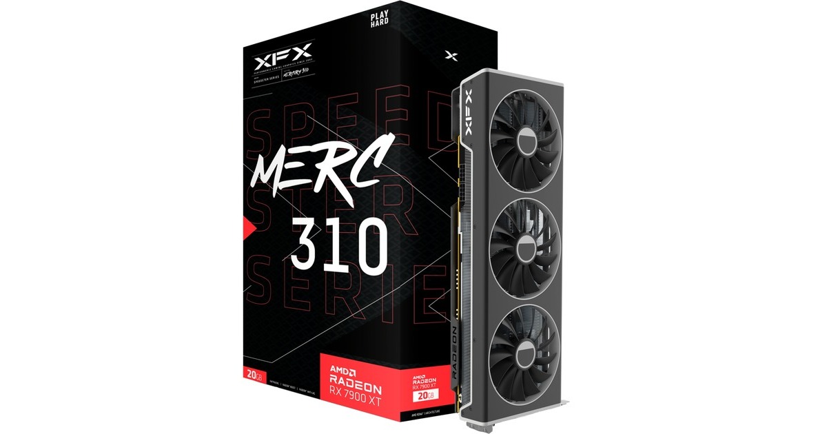 XFX Radeon RX 7900 XT SPEEDSTER MERC 310, Grafikkarte(RDNA 3, GDDR6, 3x DisplayPort, 1x HDMI 2.1)