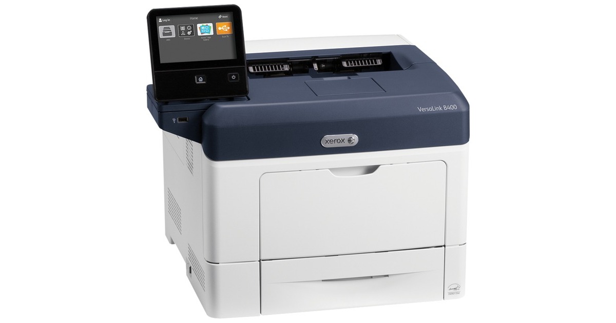 Xerox VersaLink B400DN, Laserdrucker(grau/blau, USB/LAN)