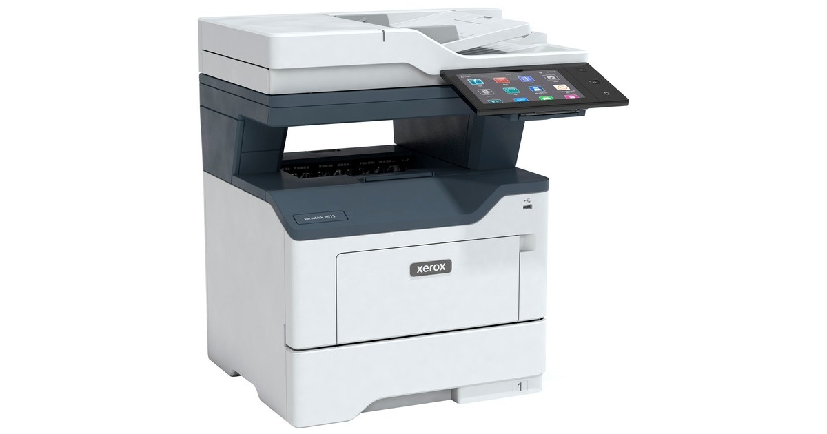 Xerox VersaLink B415DN, Multifunktionsdrucker(grau/blau, USB, LAN, Scan, Kopie, Fax)