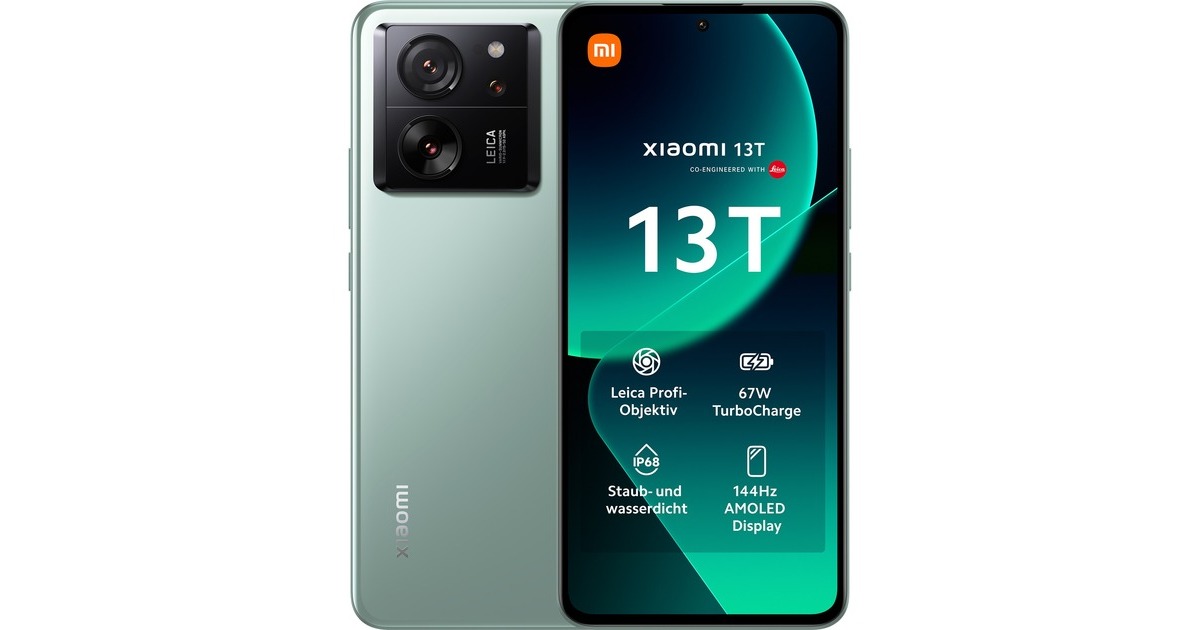 Xiaomi 13T 256GB, Handy(Meadow Green, Android 13)