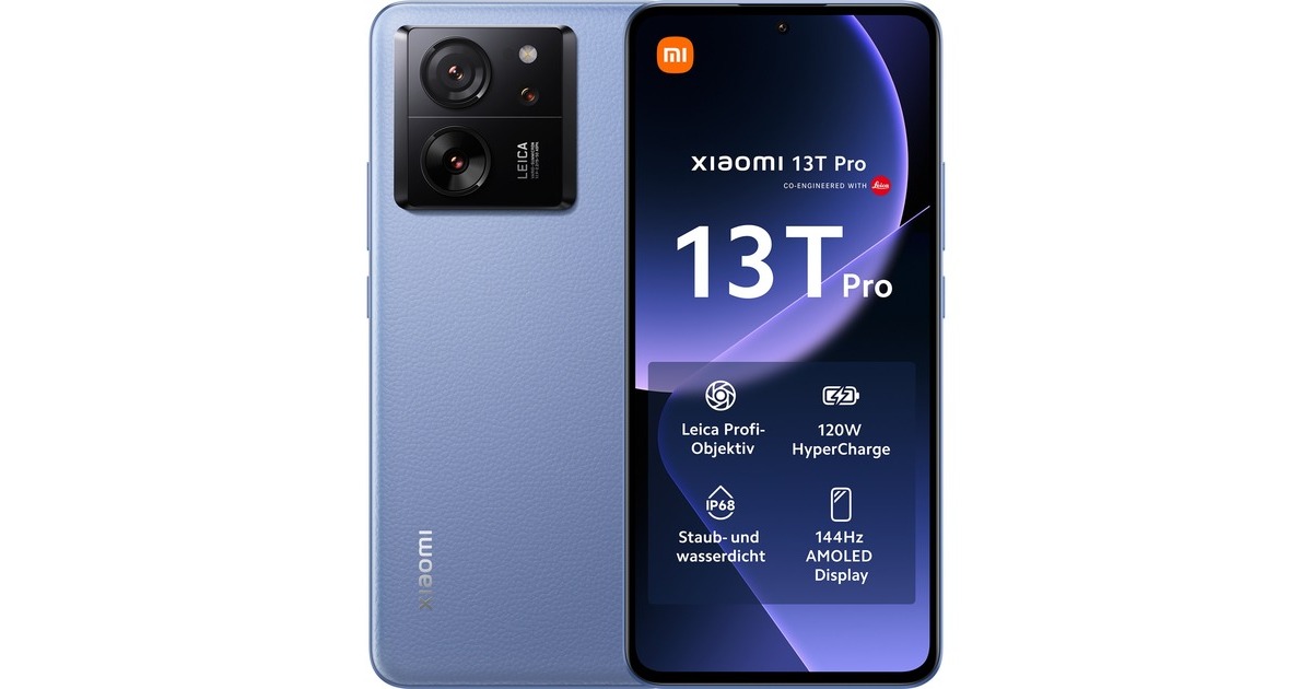 Xiaomi 13T Pro 512GB, Handy(Alpine Blue, Android 13)