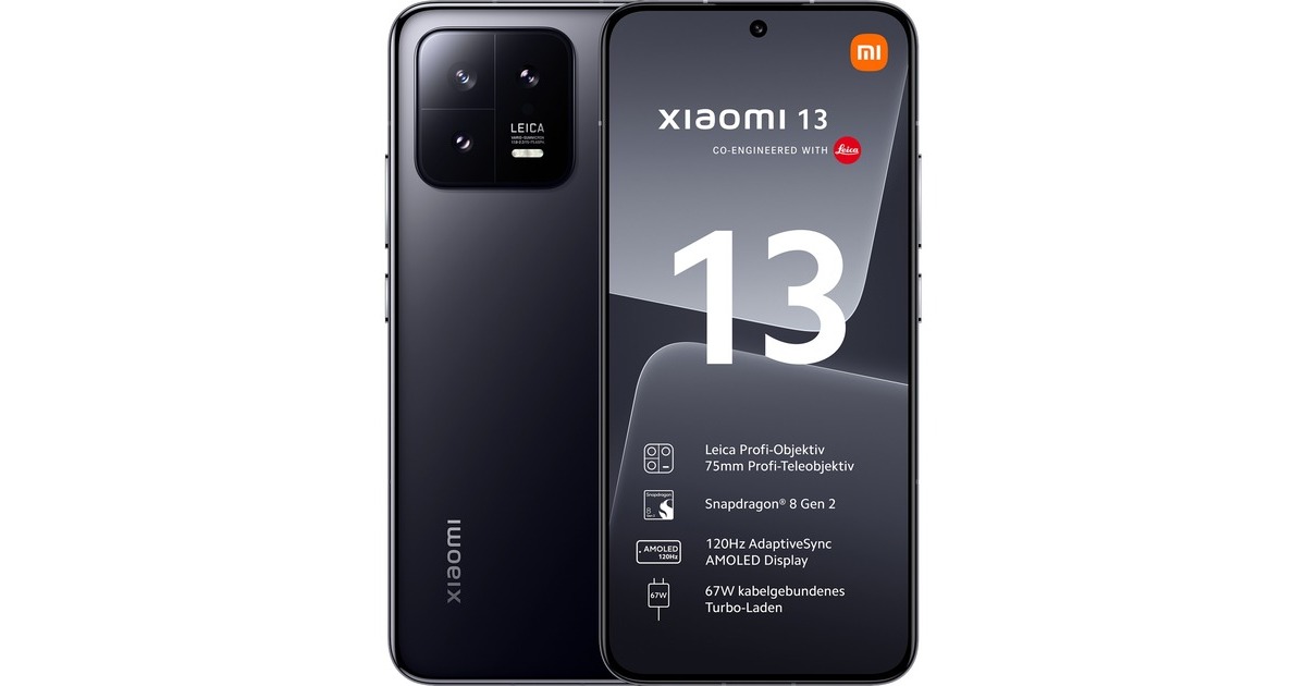 Xiaomi 13 256GB, Handy(Schwarz, Android 13)