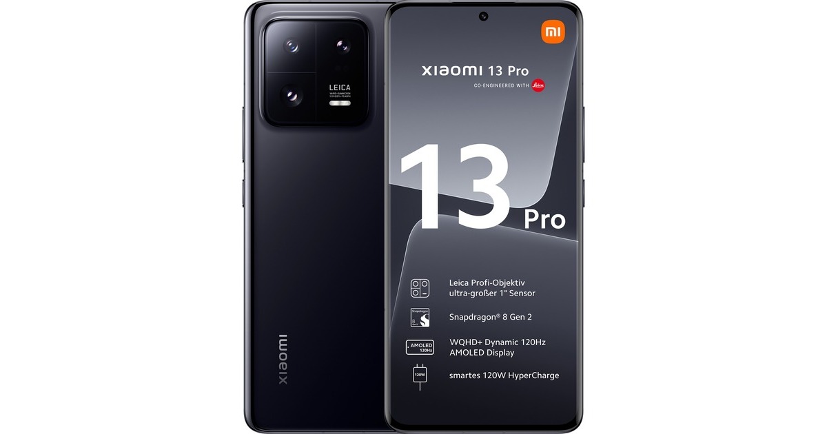Xiaomi 13 Pro 256GB, Handy(Ceramic Black, Android 13)