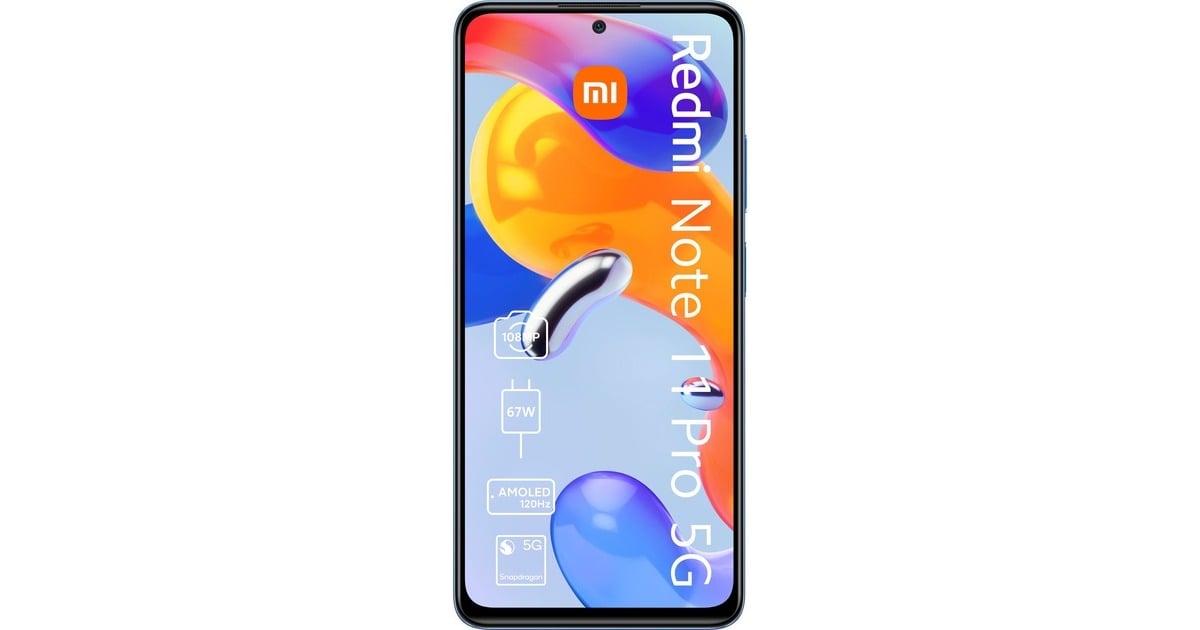 Xiaomi Redmi Note 11 Pro 5G 128GB, Handy(Mirage Blue, Android 11, Dual SIM)