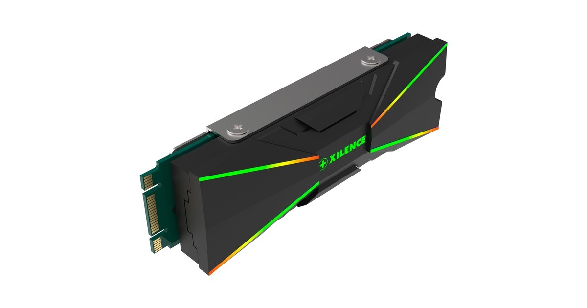 Xilence M2SSD.B.ARGB, Kühlkörper(schwarz, unterstützt M.2 2280 SSD)