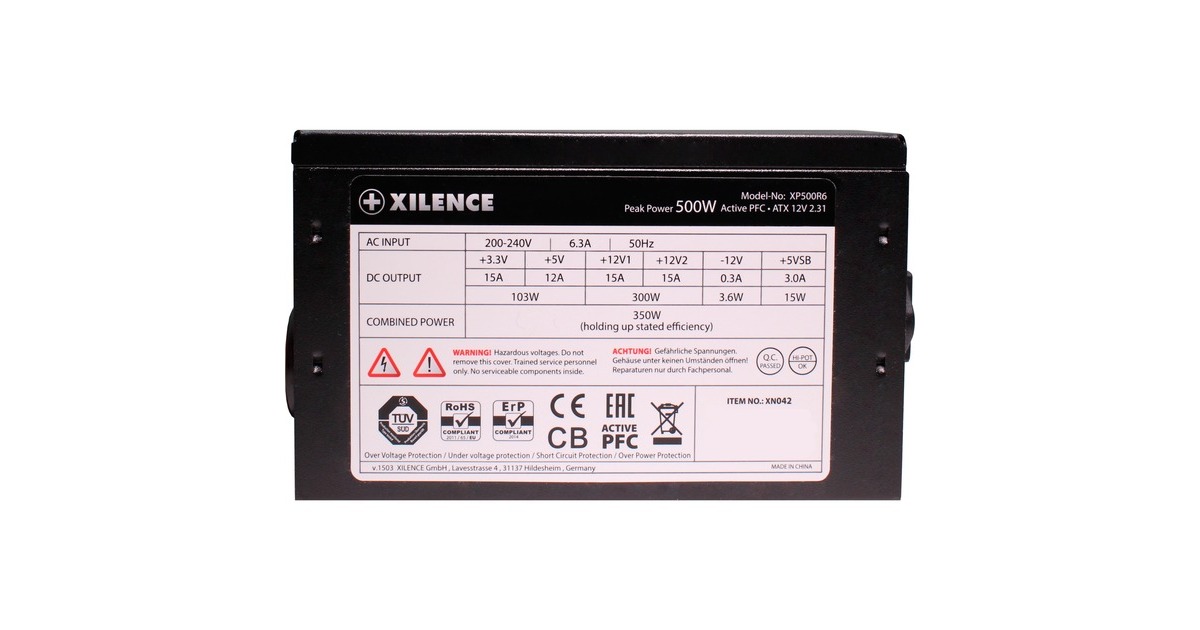 Xilence Performance C 500W, PC-Netzteil(schwarz, 1x PCIe, 500 Watt)