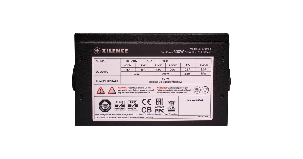 Xilence Performance C 600W, PC-Netzteil(schwarz, 1x PCIe, 600 Watt)