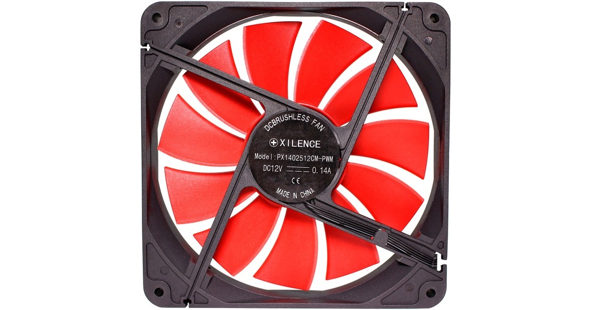 Xilence Performance C PWM Serie 140x140x25, Gehäuselüfter(schwarz/rot)