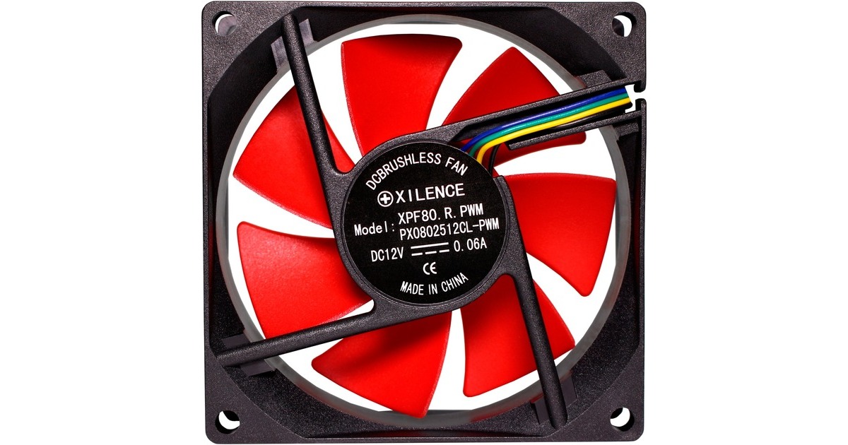 Xilence Performance C PWM Serie 80x80x25, Gehäuselüfter(schwarz/rot)