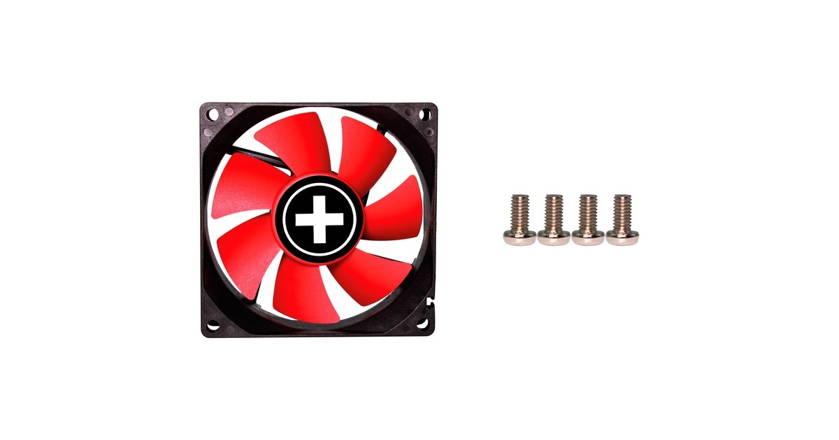 Xilence Performance C PWM Serie 80x80x25, Gehäuselüfter(schwarz/rot)