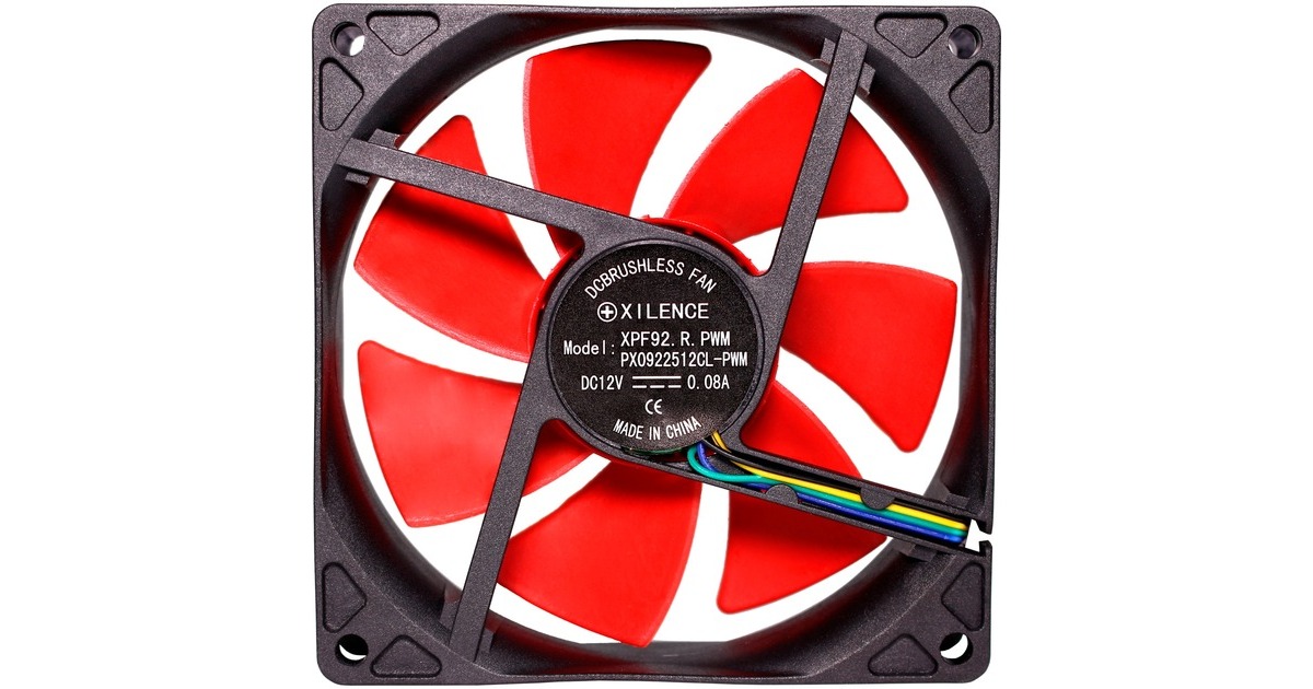 Xilence Performance C PWM Serie 92x92x25, Gehäuselüfter(schwarz/rot)