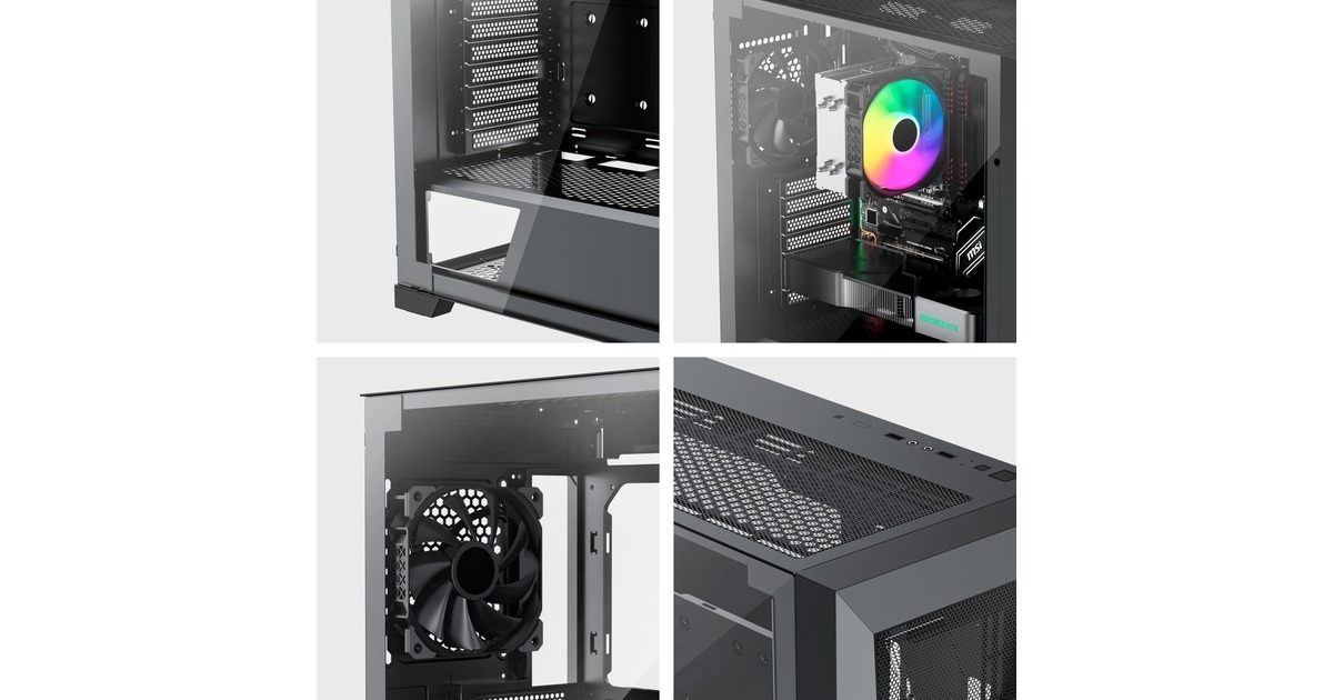 Xilence XILENT X X912.ARGB, Tower-Gehäuse(schwarz, Tempered Glass)