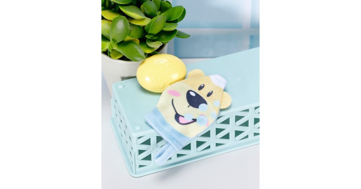 ZAPF Creation BABY born® Bath Kapuzenhandtuch & Schwamm, Puppenzubehör