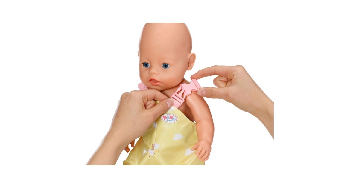 ZAPF Creation BABY born® Deluxe Regen Outfit 43cm, Puppenzubehör(gelb/pink)