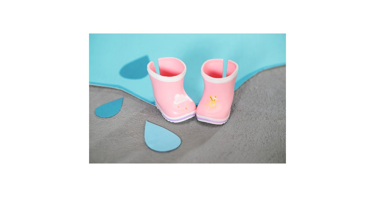 ZAPF Creation BABY born® Deluxe Regen Outfit 43cm, Puppenzubehör(gelb/pink)