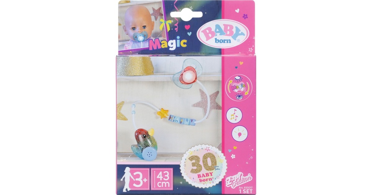 ZAPF Creation BABY born® Interactive Magic Schnuller 43cm, Puppenzubehör