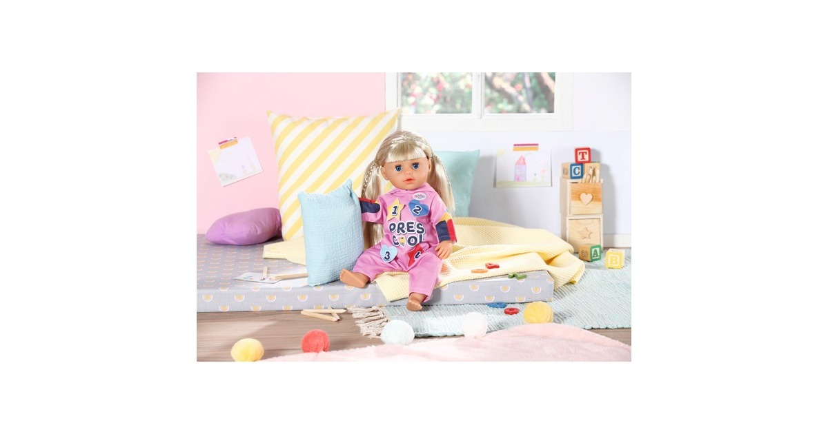 ZAPF Creation BABY born® Kindergarten Einteiler + Badges 36cm, Puppenzubehör