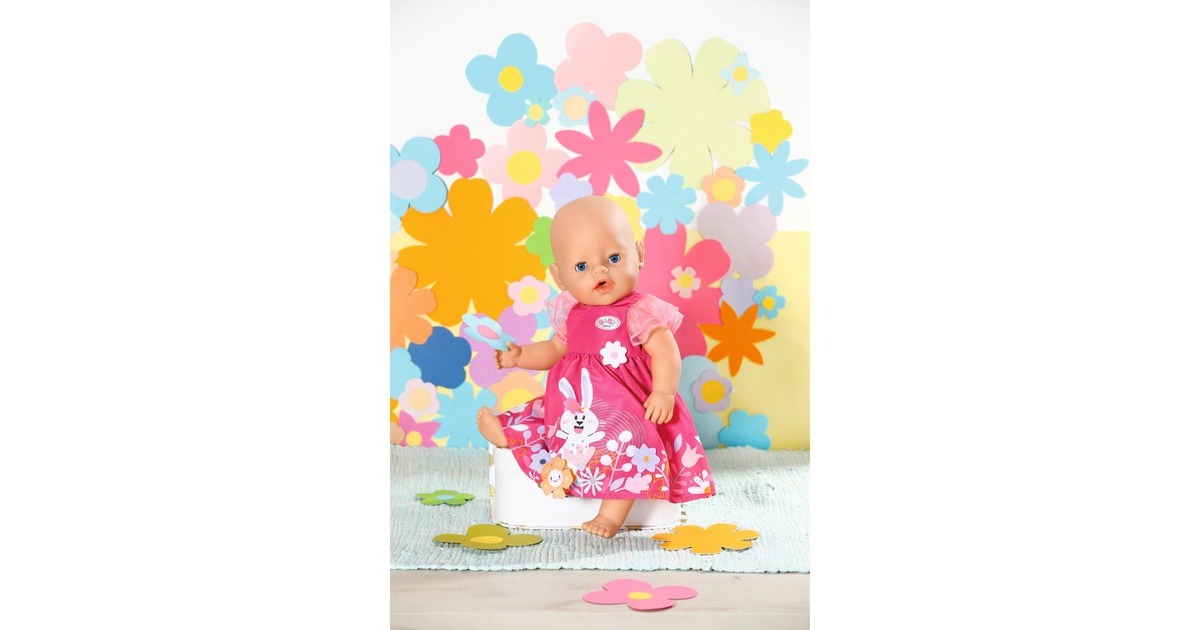 ZAPF Creation BABY born® Kleid Blümchen 43cm, Puppenzubehör(inklusive Kleiderbügel)
