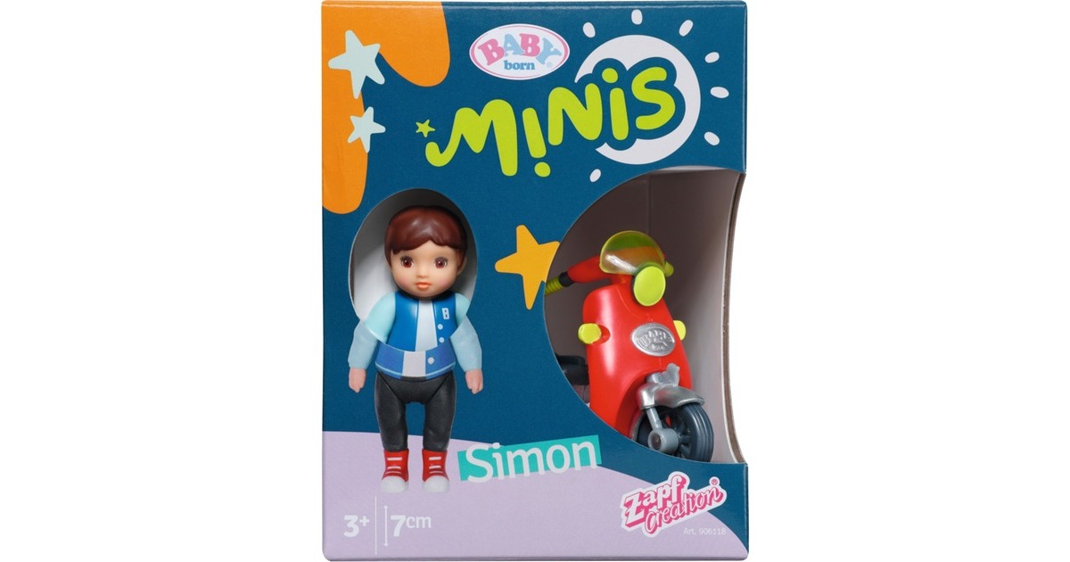 ZAPF Creation BABY born® Minis - Playset Scooter, Spielfigur
