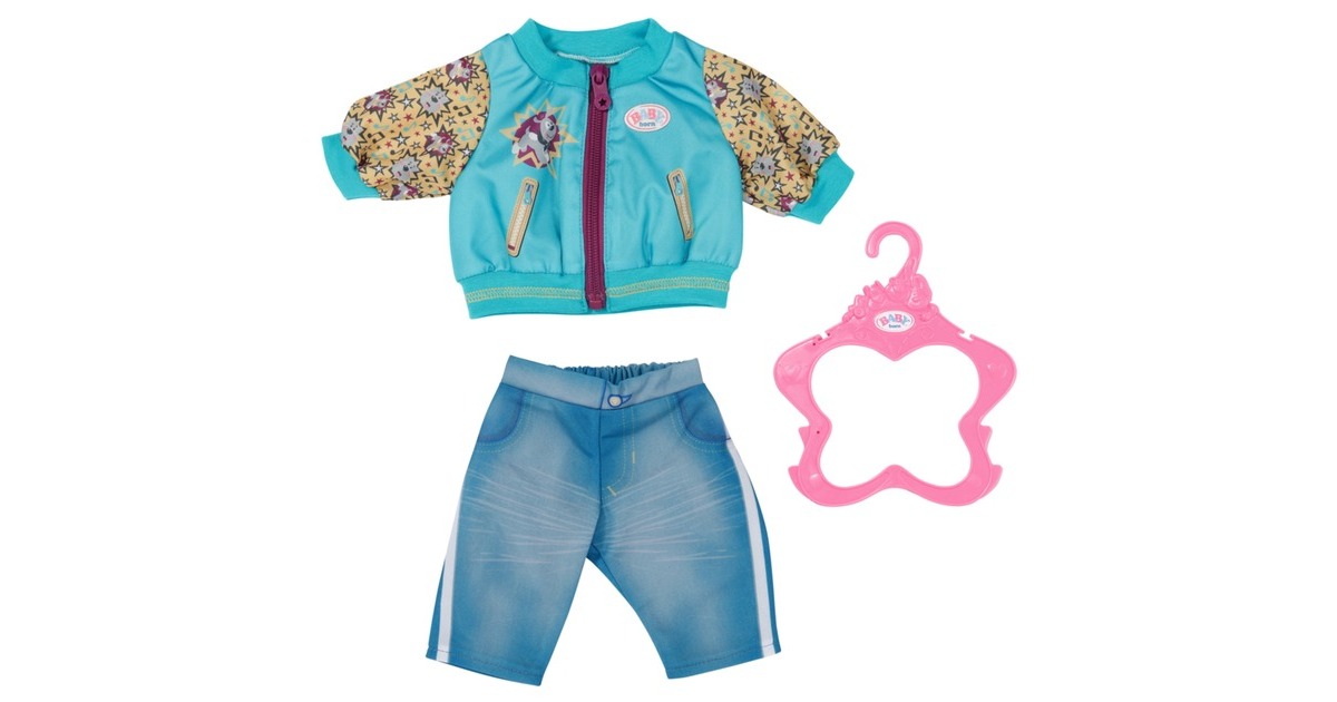 ZAPF Creation BABY born® Outfit mit Jacke 43cm, Puppenzubehör(inklusive Kleiderbügel)