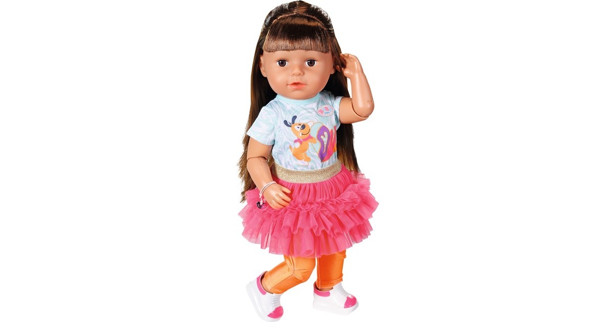 ZAPF Creation BABY born® Sister Play & Style brunette 43 cm, Puppe