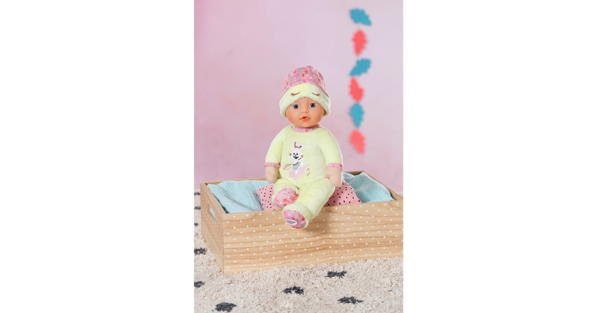 ZAPF Creation BABY born® Sleepy for babies 30cm, Puppe(grün, mit Rassel im Inneren)