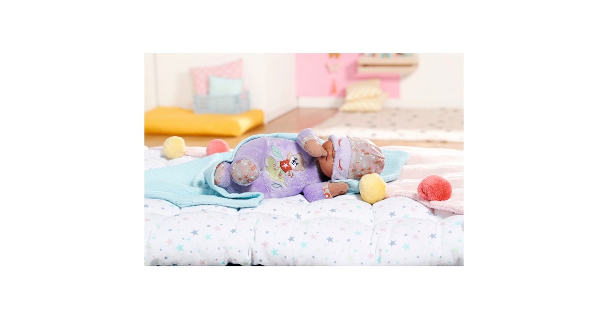 ZAPF Creation BABY born® Sleepy for babies purple 30cm, Puppe(mit Rassel im Inneren)