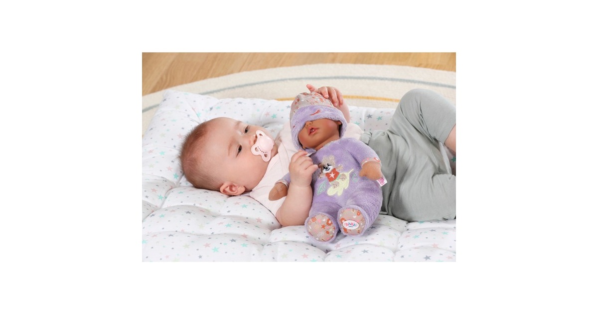 ZAPF Creation BABY born® Sleepy for babies purple 30cm, Puppe(mit Rassel im Inneren)