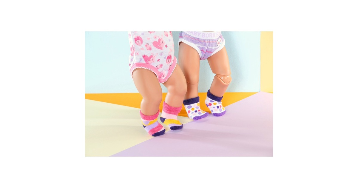 ZAPF Creation BABY born® Socken 2er-Pack 43cm, Puppenzubehör(sortierter Artikel)